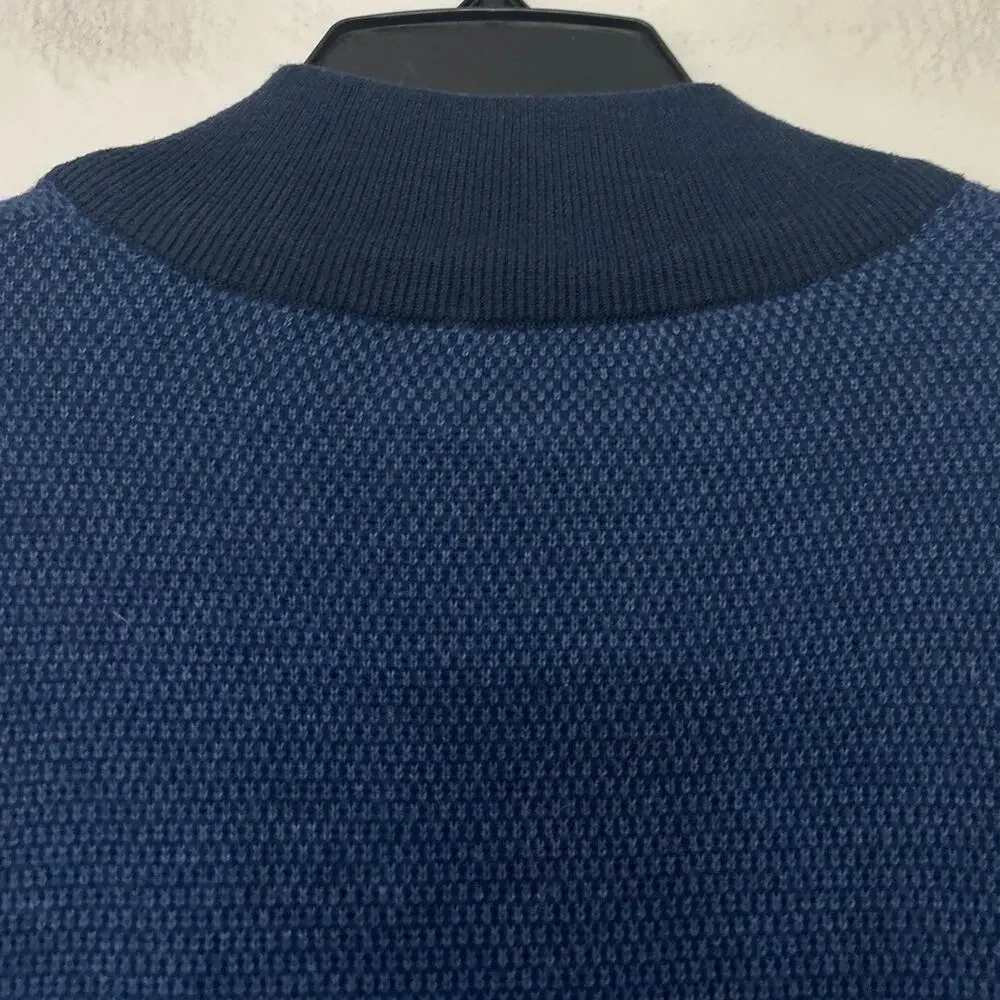 Vineyard Vines XXL Wool Blend Quarter Zip Sweater Navy Hamilton Pullover Preppy